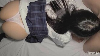 Einen super großen Hintern anziehen und einen Tanga anziehen und eine mit Borsten überflutete Muschi vergewaltigen ~prefectural general course 2 art club black hair petite big butt girl 2~